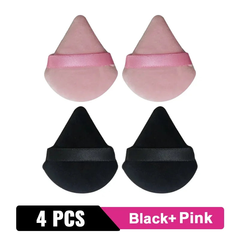 2/6Pcs Triangle Powder Puff Face Makeup Sponge Soft Velvet Cosmetic Puff Blender Beauty Foundation Sponge Make Up Accessories