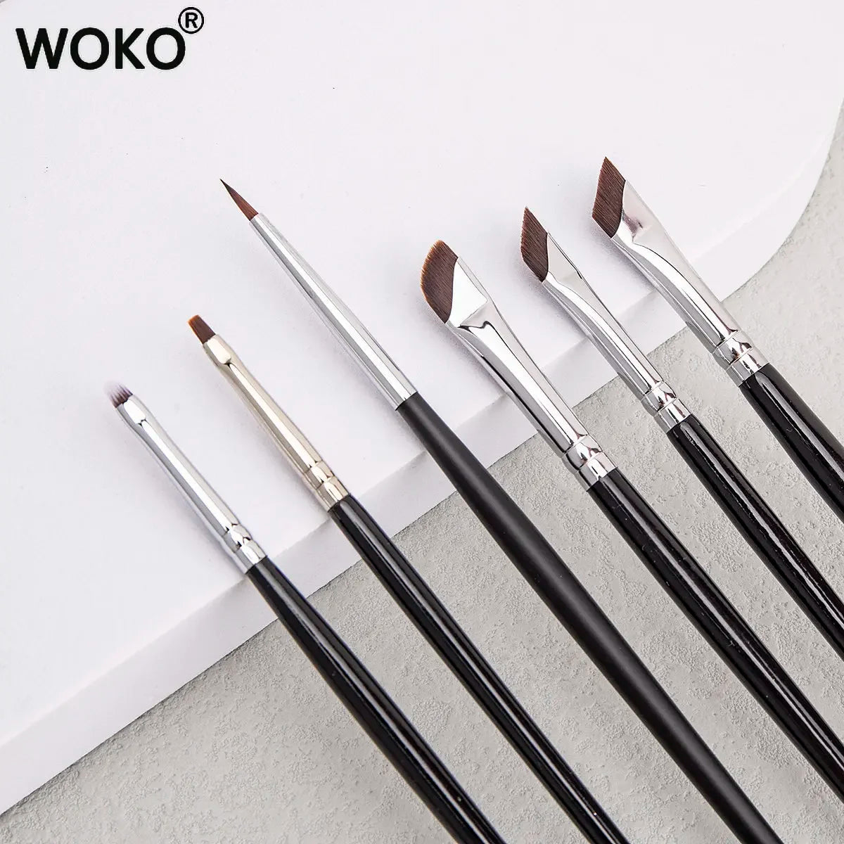 5/6PCS Thin Gel Eyeliner Makeup Brushes Eyeliner Brush Sets Flat Top Eyeliner Concealer Brush Eye Liner Detailed Make Up Tool