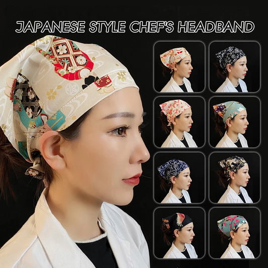 Japanese Chef Hat Kitchen Restaurant Waiter Sushi Caps Cuisine Cook Headscarf  Food Service Work Uniform Cap Pirate Hat