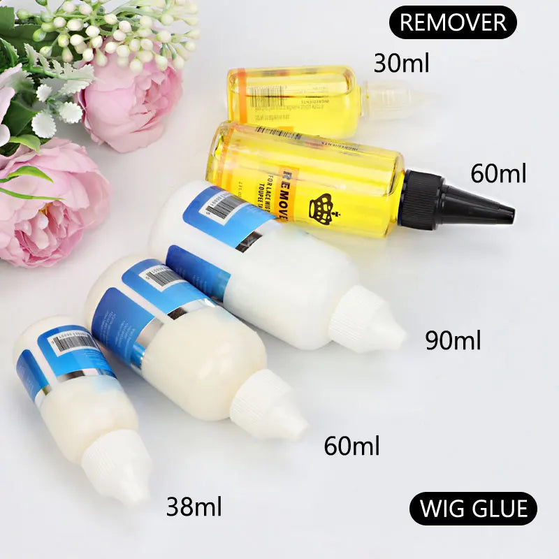 Wig Adhesive strong Hold Lace Glue and remover for Wigs Extreme Hold Hair Replacement Adhesive for Toupee Systems