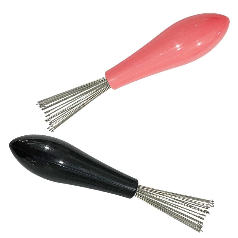 Comb Hair Brush Cleaner Plastic Metal Cleaning Remover Embedded Tool Remover Handle Tangle Hair Comb Accessories Random Color