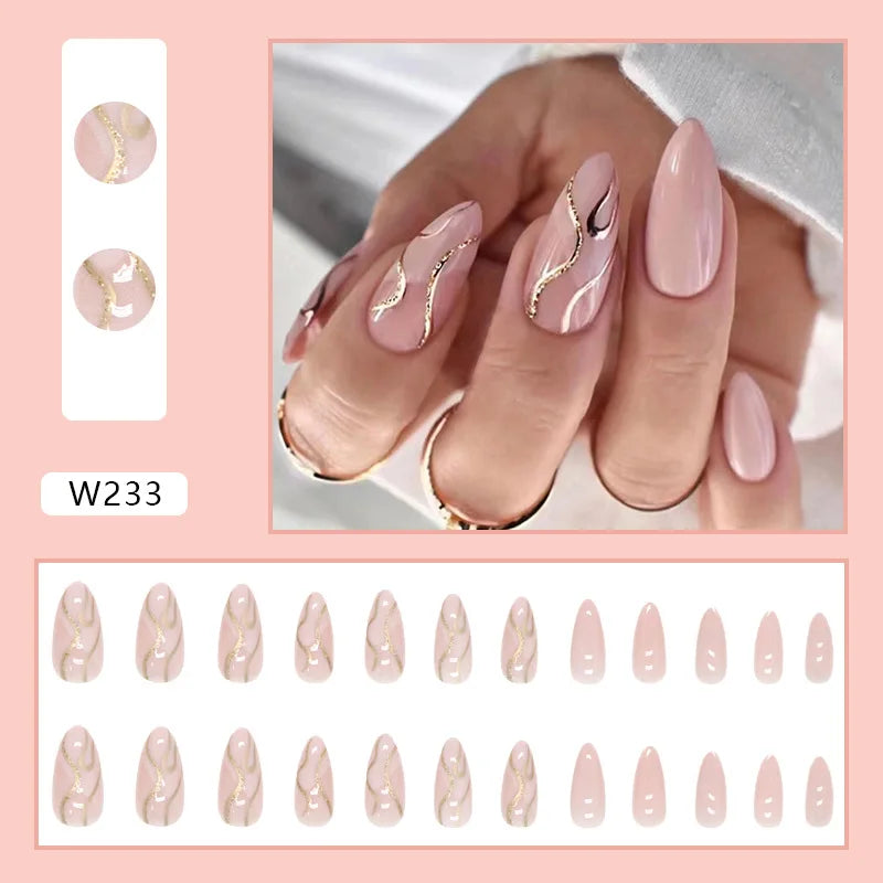 Yellow Flowers 24 Pcs Press on Nails Pink Gradient Fake Nails Glossy Artificial Finger Manicure Reusable False Nails for Women