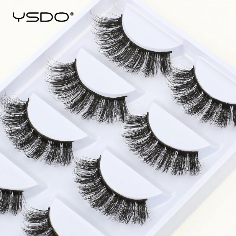 5 Pairs Eyelashes 3d Mink Lashes Eyelash Extension Natural False Eyelashes Volume Lashes Maquillaje Mink Eyelashes Makeup Cilios