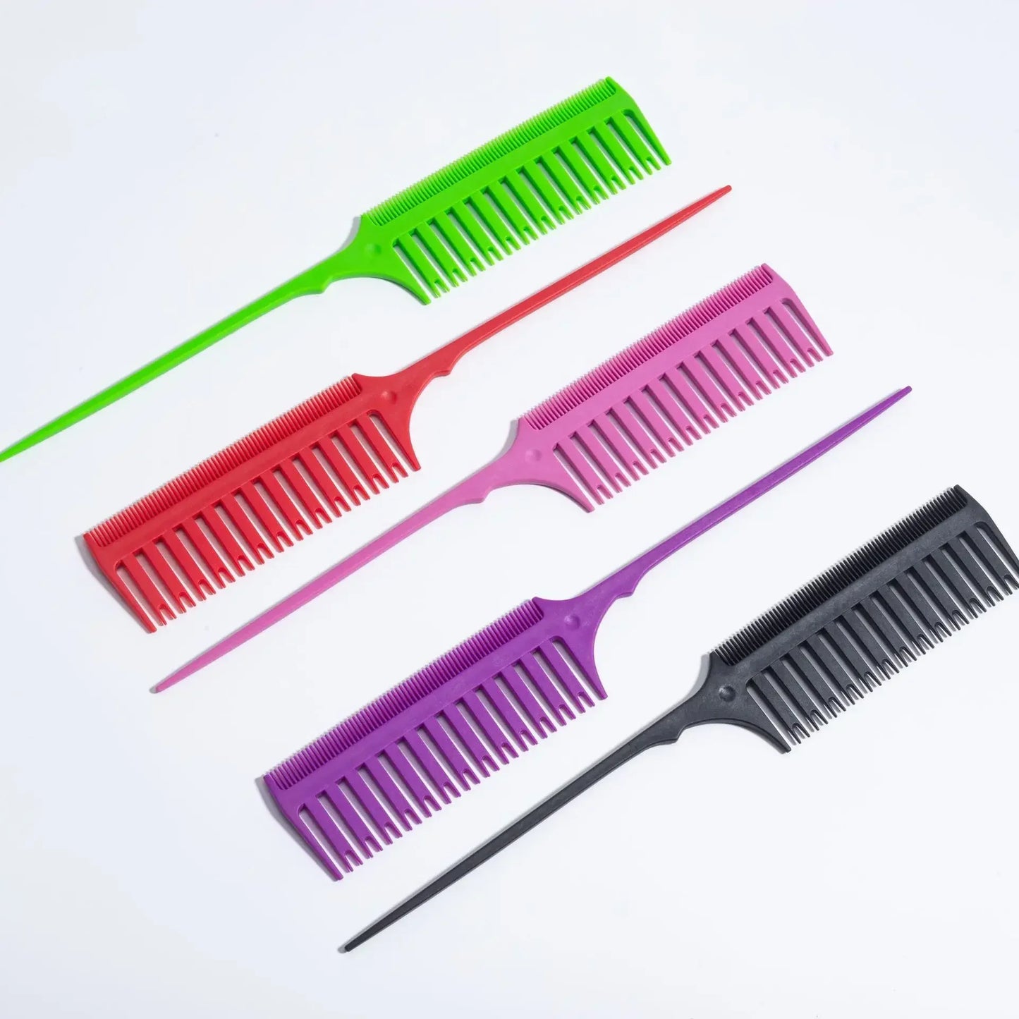 Pro Tip-tail Hairdressing Comb Dyeing Comb Hair Partition Double-sided Highlighting Comb Hair Salon Hair Cutting Styling Combs