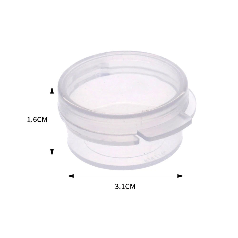 5pc Clear Make Up Jars For Mini Sample Bottle Sealing Pot Face Cream Container Plastic Transparent Cosmetic Case Portable Box