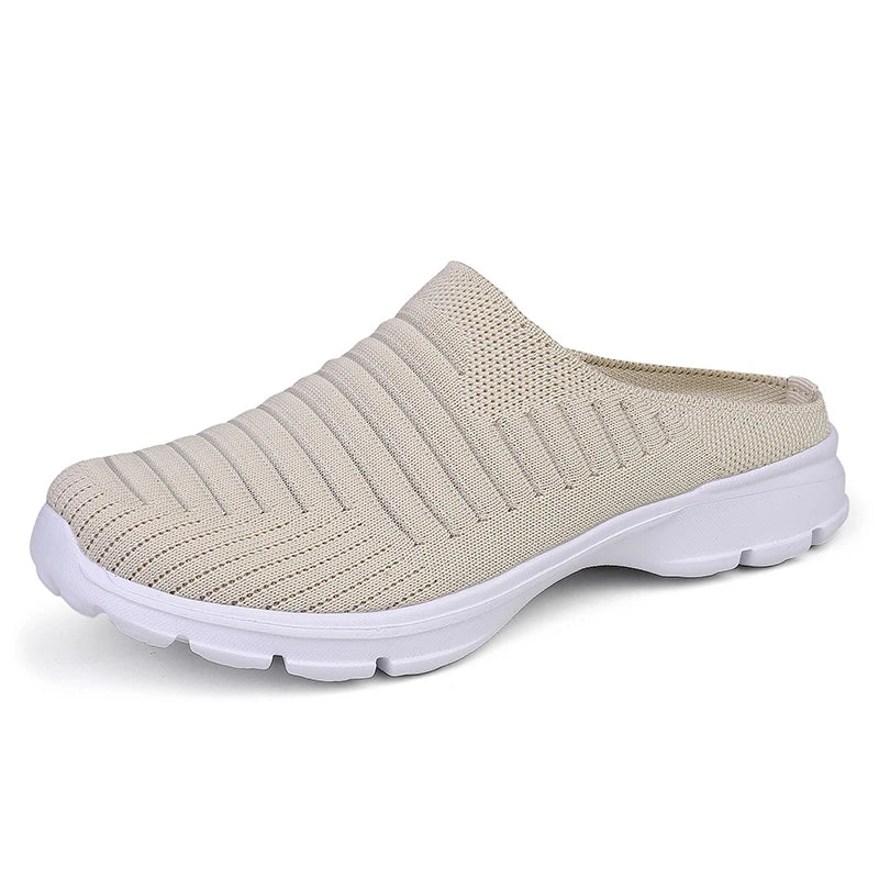 Men Slippers Summer Mesh Breathable Home Indoor Slippers Men Thick Bottom Slides Fashion Couple Walking Shoes Chanclas Hombre