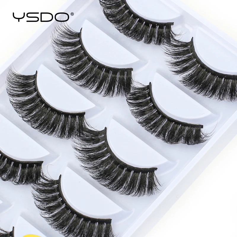 5 Pairs Eyelashes 3d Mink Lashes Eyelash Extension Natural False Eyelashes Volume Lashes Maquillaje Mink Eyelashes Makeup Cilios