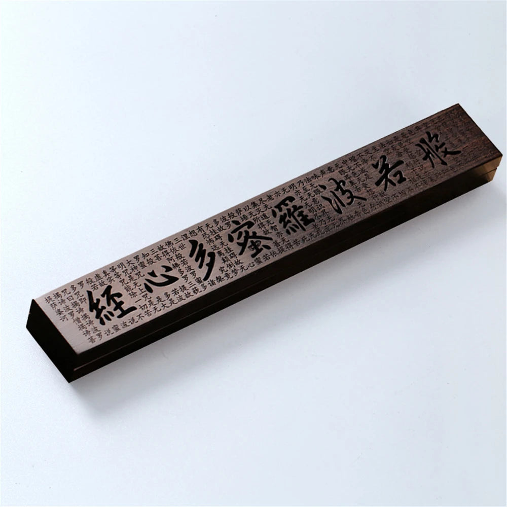 Joss Stick Box The Prajna Paramita Sutra Recumbent Incense Burner Line Incense Censer Vintage Sandalwood Scripture Ebony Wood