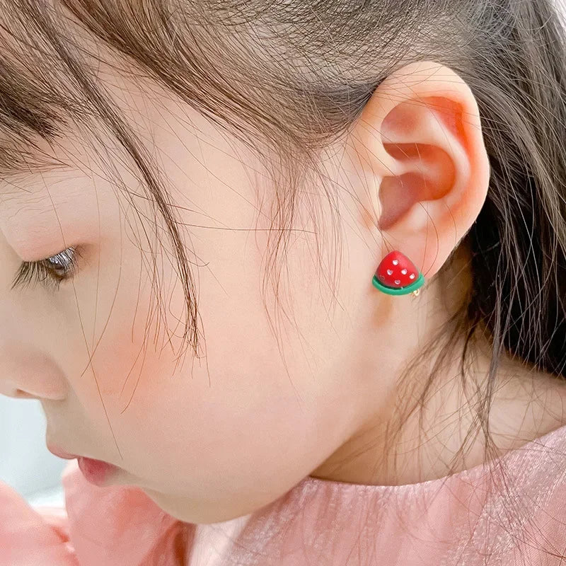 10pcs Cute Girls Earrings Ear Clip No Ear Hole Flower Earrings Children Jewelry Princess Girls Birthday Gifts Kids Accessories