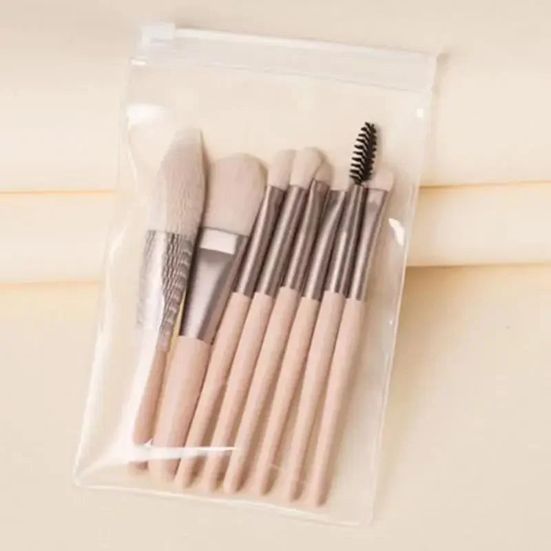 8Pcs Professional Makeup Brushes Set Mini Cosmetic Powder Eye Shadow Foundation Blush Blending Concealer Beauty Make Up Tools