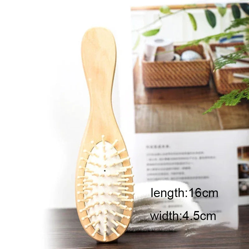 Wood Comb Professional Healthy Paddle Cushion Hair Loss Massage Brush Hairbrush Comb Scalp Hair Care Healthy bamboo comb