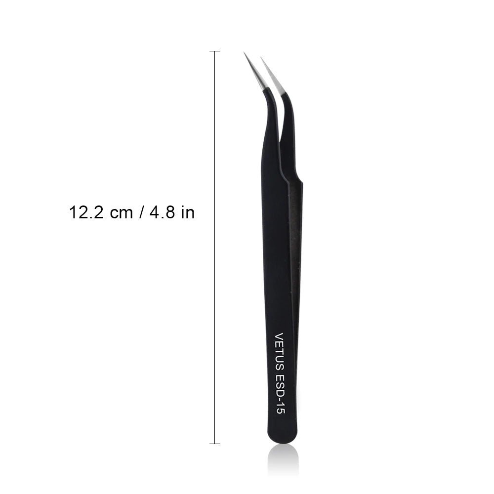 VETUS Stainless Steel Eyebrow Tweezer False Eyelash Extension Tweezers Auxiliary Repair Hyperfine Lashes Tools Make Up Tweezers