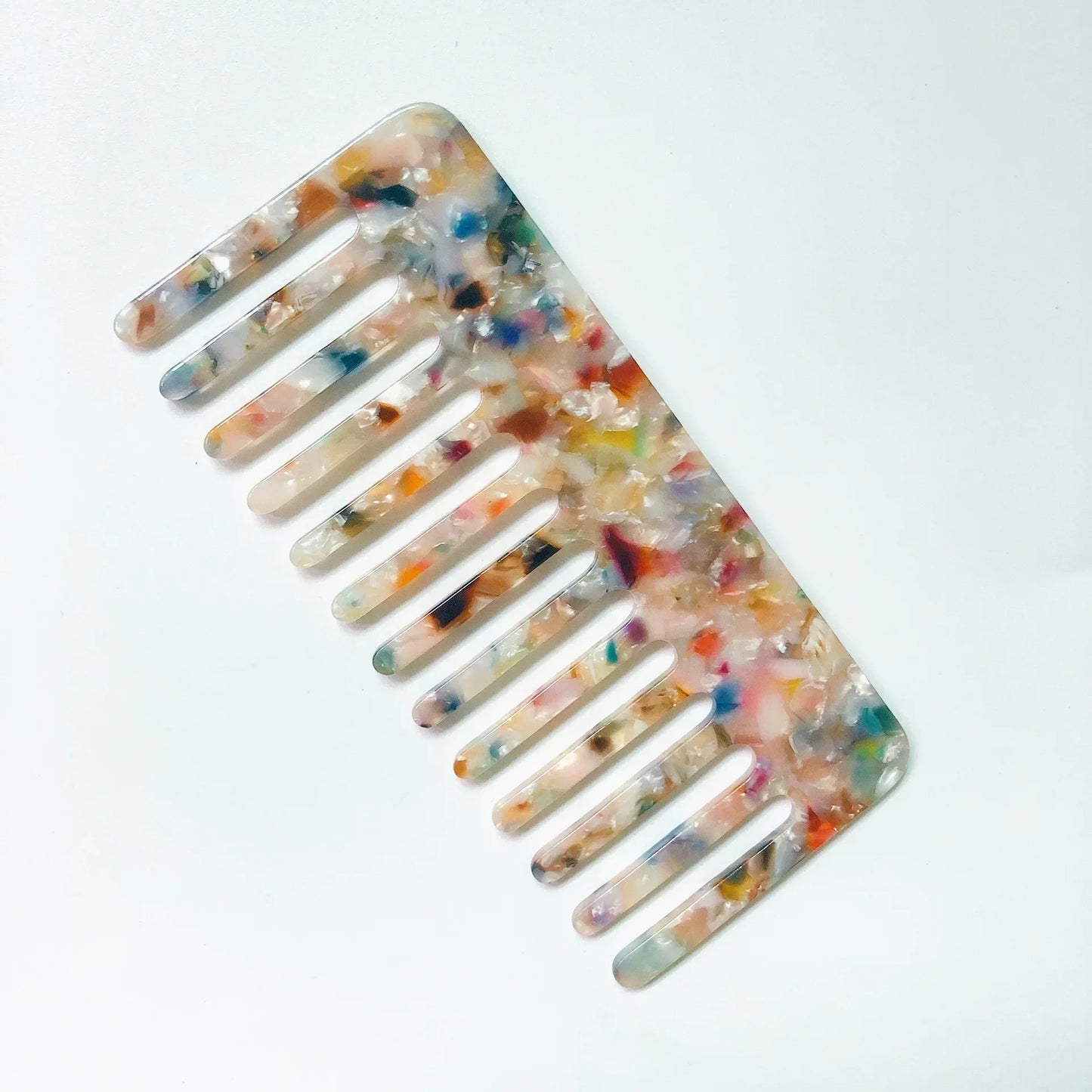 Small Colored Acetate Combs Anti-static Marble Leopard Hair Comb Hair for Women Girls Styling Tools Headdress Head Massage Brush