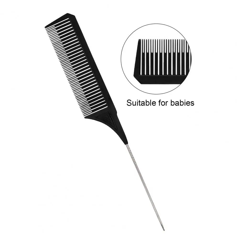 Large and Small Toothed Steel Needle-point Tail Comb Trendy Comb PC Tip-tail Hair Highlighting Comb for Stylist