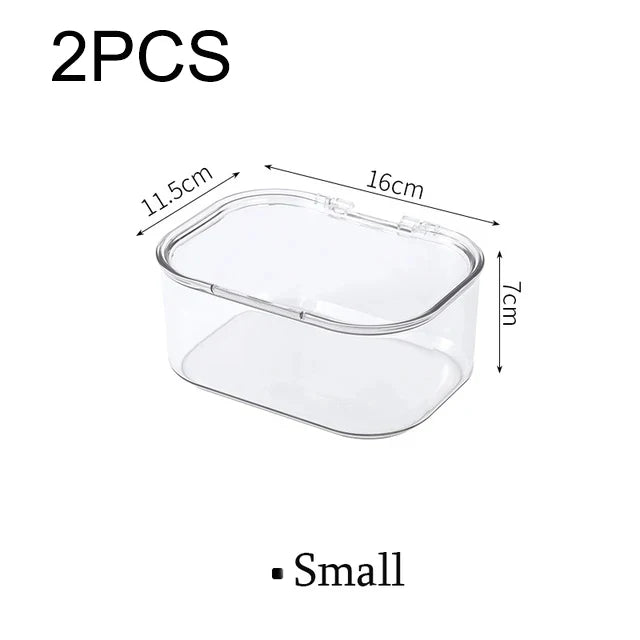 Transparent Acrylic Cosmetics Storage Box with Lid Waterproof Dustproof Jewelry Make Up Organizer for Home Desktop Storage Box