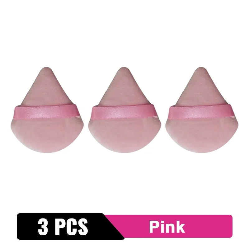 2/6Pcs Triangle Powder Puff Face Makeup Sponge Soft Velvet Cosmetic Puff Blender Beauty Foundation Sponge Make Up Accessories