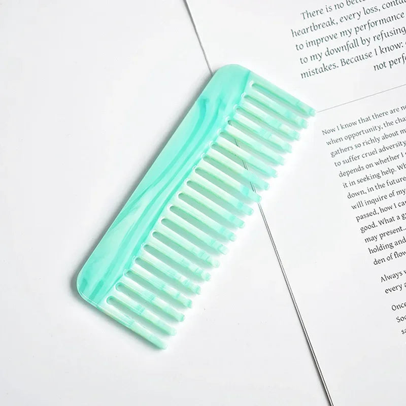 Acetate Hair Combs Wide Large Tooth Pocket Hair Comb Anti-static Hairdressing Tools Massage Hairbrush Colorful Hair Styling Tool