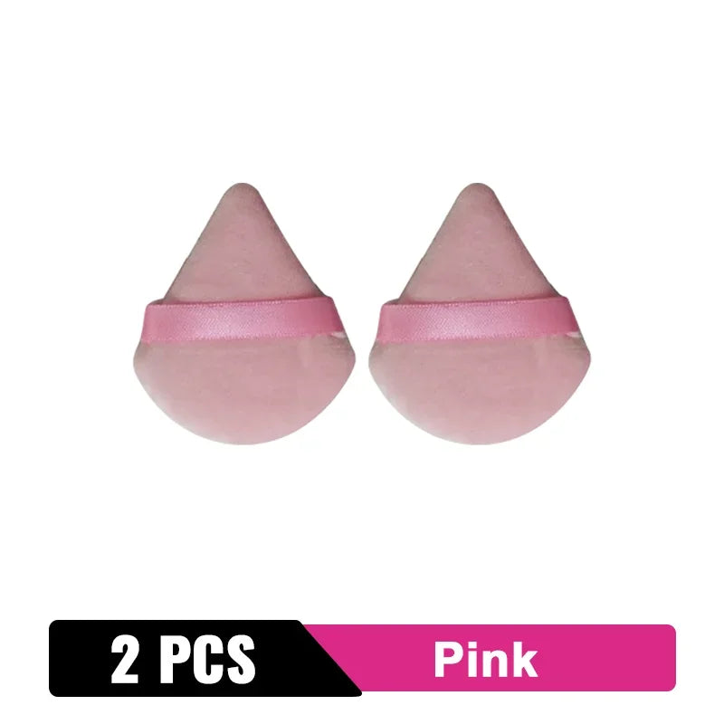 2/6Pcs Triangle Powder Puff Face Makeup Sponge Soft Velvet Cosmetic Puff Blender Beauty Foundation Sponge Make Up Accessories