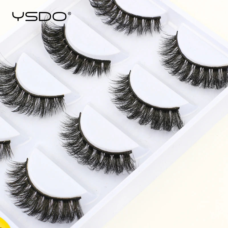 5 Pairs Eyelashes 3d Mink Lashes Eyelash Extension Natural False Eyelashes Volume Lashes Maquillaje Mink Eyelashes Makeup Cilios