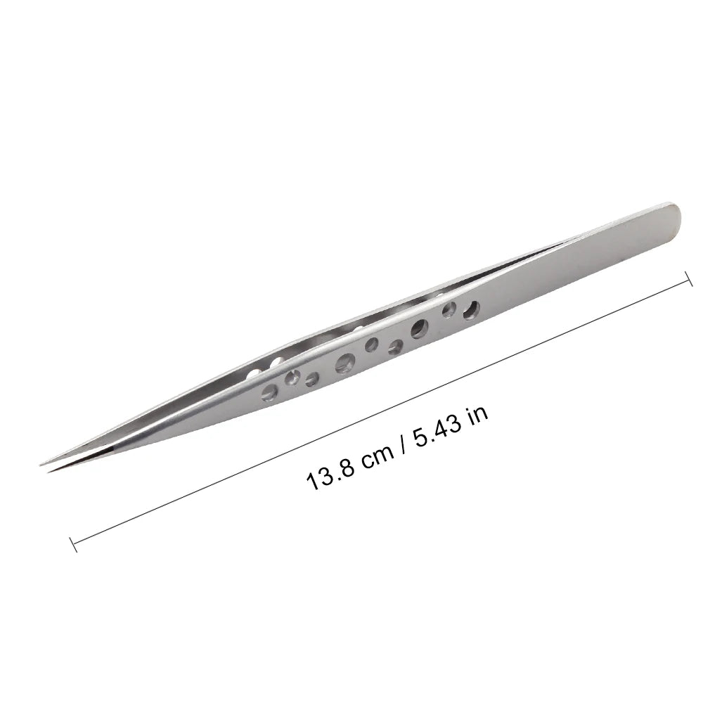 VETUS Stainless Steel Eyebrow Tweezer False Eyelash Extension Tweezers Auxiliary Repair Hyperfine Lashes Tools Make Up Tweezers