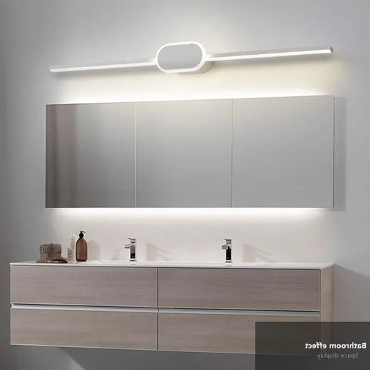 Modern Bathroom Wall Lamp Black White Aluminum LED Strip Bathroom Mirror Lamp Bathroom Bath Lamp Mirror LED Light Make Up Light