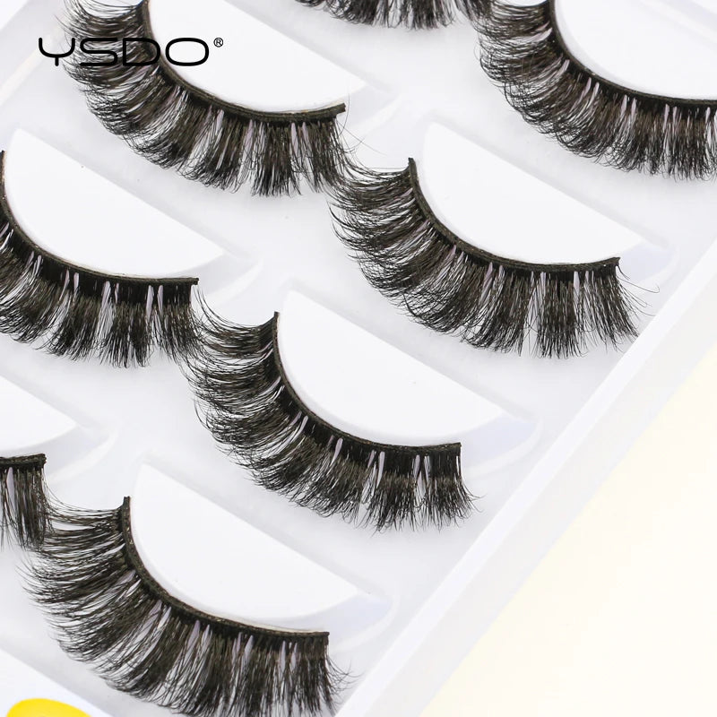 5 Pairs Eyelashes 3d Mink Lashes Eyelash Extension Natural False Eyelashes Volume Lashes Maquillaje Mink Eyelashes Makeup Cilios