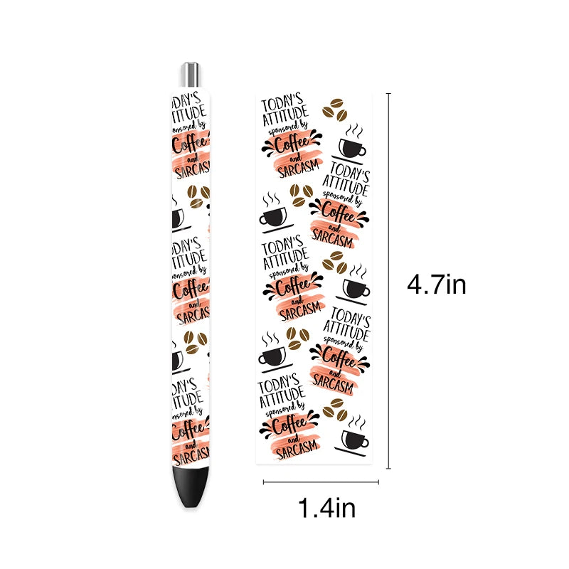 Factory Wholesale UV DTF Transfer Label Packaging Pen Wrap Sticker Customize Waterproof UV DTF Wrap