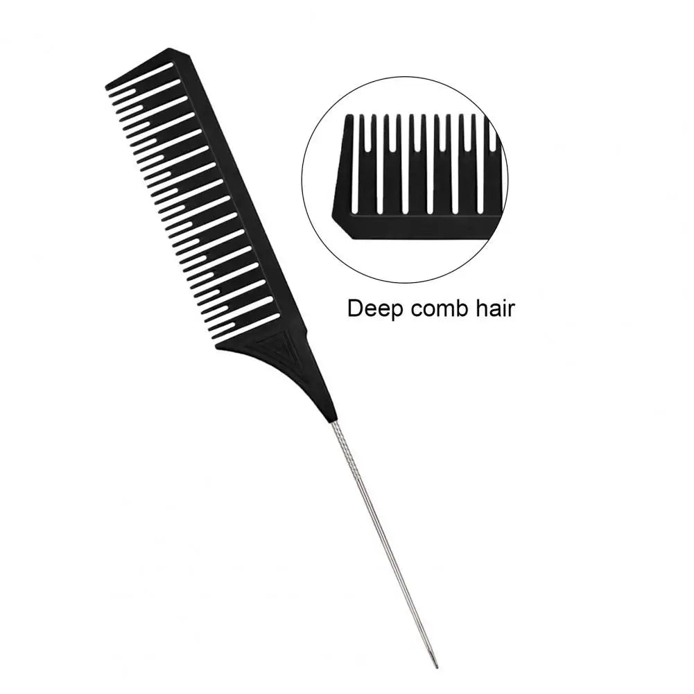 Large and Small Toothed Steel Needle-point Tail Comb Trendy Comb PC Tip-tail Hair Highlighting Comb for Stylist