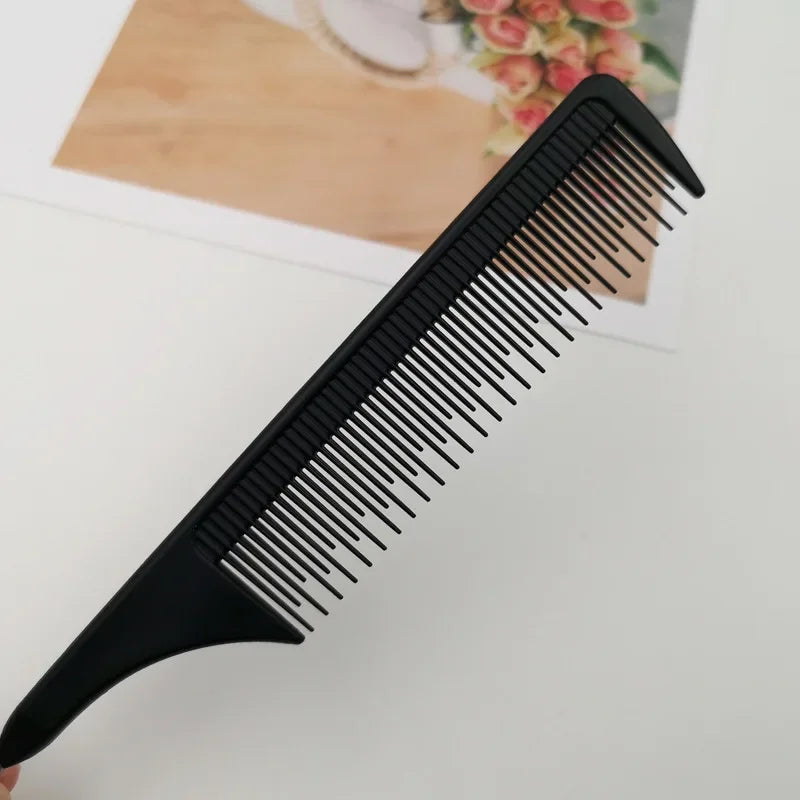 Professional Hair Tail Combs Stainless Steel Salon Cut Styling Comb Spiked Hair Care Styling Tools Barber Accessories Fine Teeth