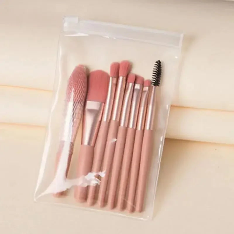 8Pcs Professional Makeup Brushes Set Mini Cosmetic Powder Eye Shadow Foundation Blush Blending Concealer Beauty Make Up Tools