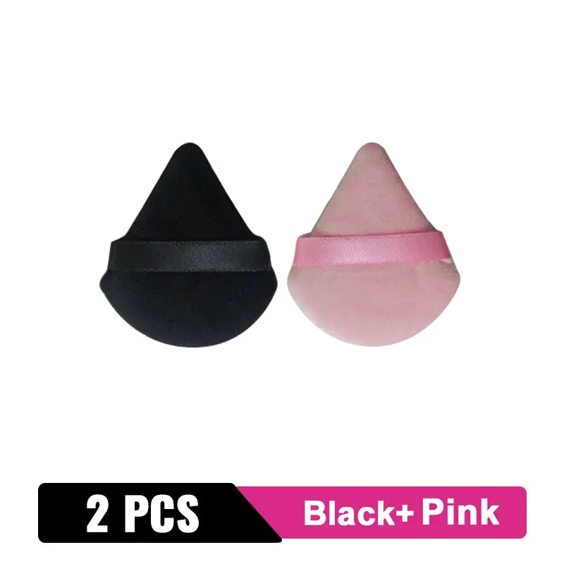 2/6Pcs Triangle Powder Puff Face Makeup Sponge Soft Velvet Cosmetic Puff Blender Beauty Foundation Sponge Make Up Accessories