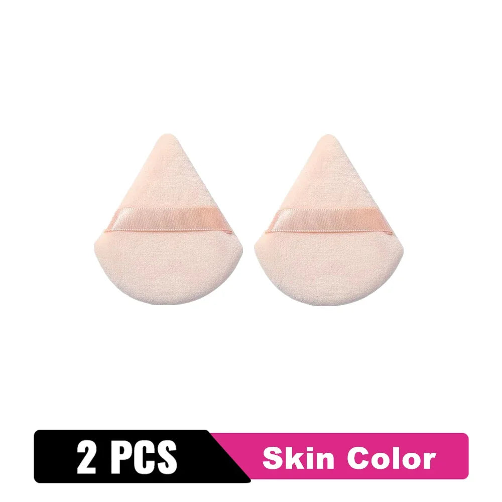 2/6Pcs Triangle Powder Puff Face Makeup Sponge Soft Velvet Cosmetic Puff Blender Beauty Foundation Sponge Make Up Accessories