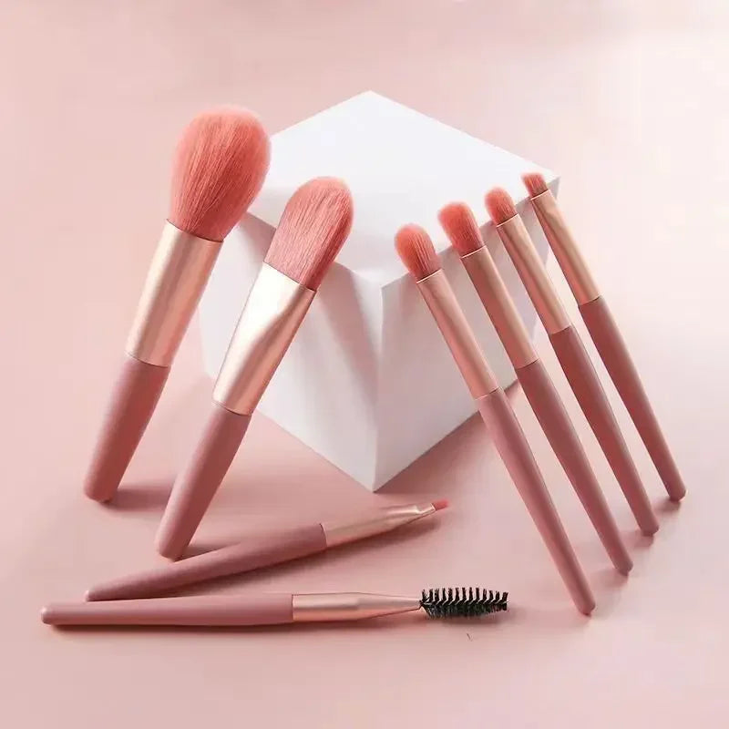 8Pcs Professional Makeup Brushes Set Mini Cosmetic Powder Eye Shadow Foundation Blush Blending Concealer Beauty Make Up Tools