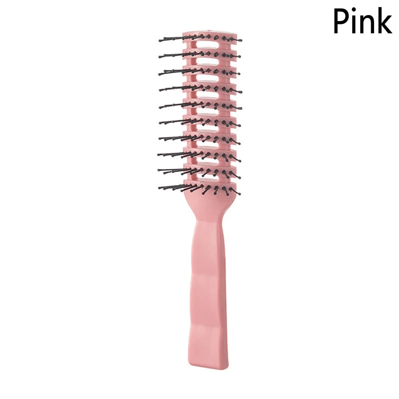 Hollow Hair Scalp Massage Comb Hair Brush Anti-static Wet Dry Curly Detangler Hairbrush Nylon Salon Hair Styling Tools