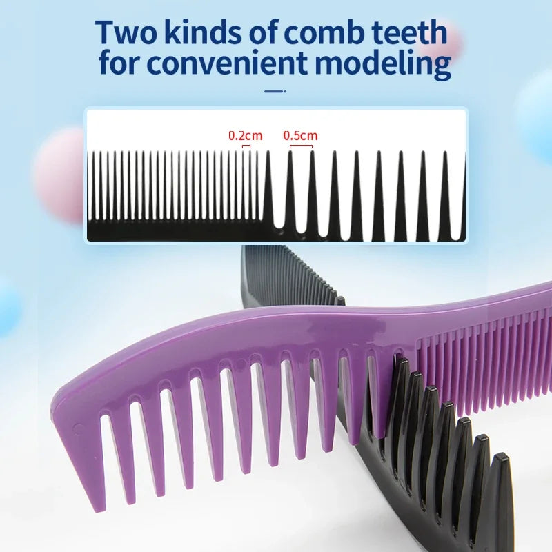 Durable Fine Tooth & Wide Tooth Hair Hairbrush Combs Resin Anti-static Comb Hairdressing Comb for Women Girl Styling Combs