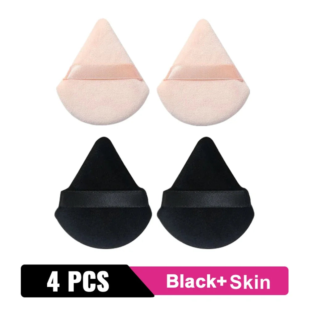 2/6Pcs Triangle Powder Puff Face Makeup Sponge Soft Velvet Cosmetic Puff Blender Beauty Foundation Sponge Make Up Accessories