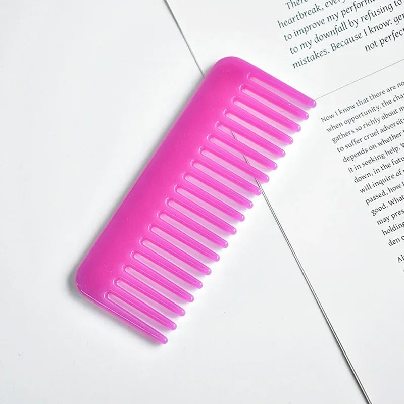 Acetate Hair Combs Wide Large Tooth Pocket Hair Comb Anti-static Hairdressing Tools Massage Hairbrush Colorful Hair Styling Tool