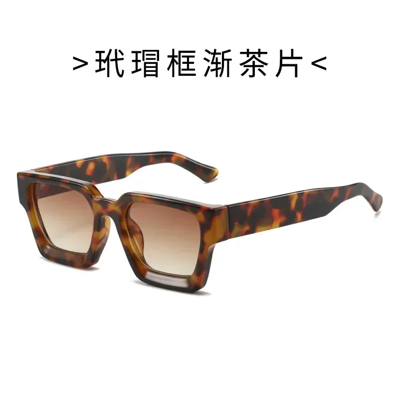 Dropshipping Square Sunglasses Fashion Brand Design Cool Shade Outdoor Luxury Eyewear Personalized Women Men UV400 Gafas De Sol