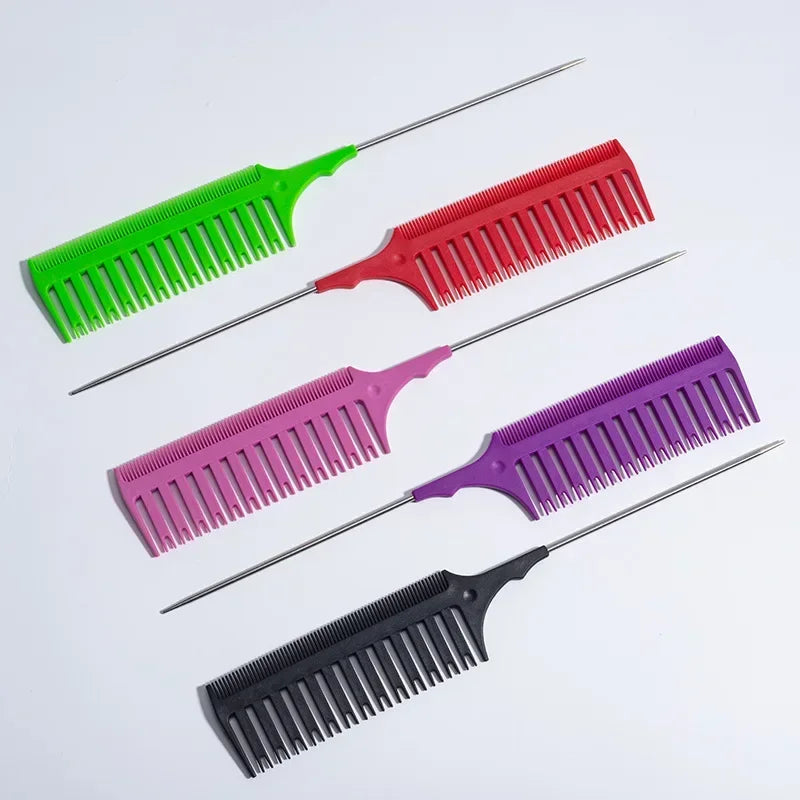 Pro Tip-tail Hairdressing Comb Dyeing Comb Hair Partition Double-sided Highlighting Comb Hair Salon Hair Cutting Styling Combs