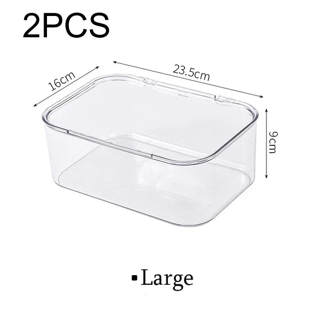 Transparent Acrylic Cosmetics Storage Box with Lid Waterproof Dustproof Jewelry Make Up Organizer for Home Desktop Storage Box