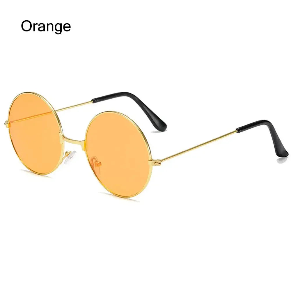 2022 Fashion Retro Round Hippie Sunglasses Circle Metal Sunglasses for Women Men Disco Party Glasses