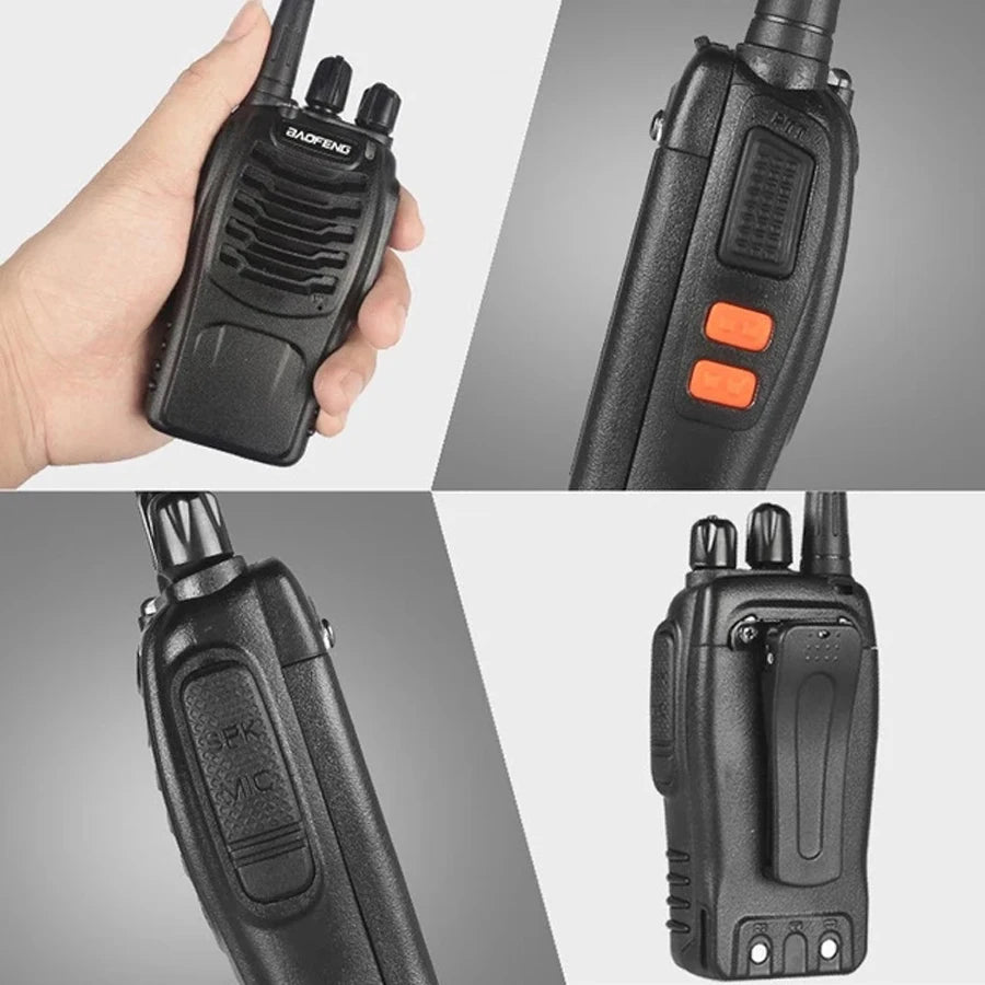 2Pcs/lot Baofeng BF-888S Walkie Talkie Frequency Long Range Portable UHF Ham Two Way Radio Receiver Transmitter Transceiver