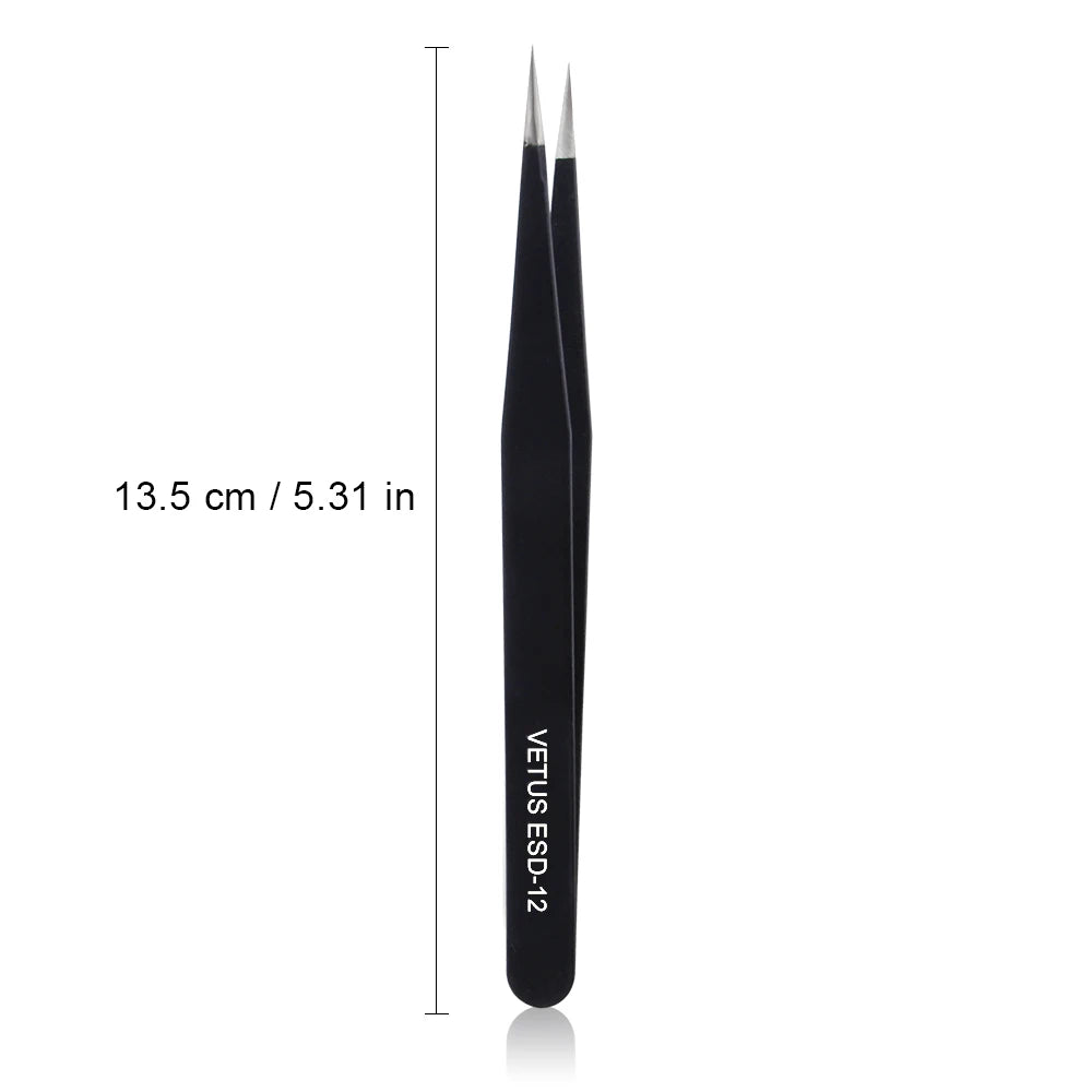 VETUS Stainless Steel Eyebrow Tweezer False Eyelash Extension Tweezers Auxiliary Repair Hyperfine Lashes Tools Make Up Tweezers