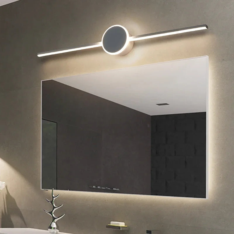 Modern Bathroom Wall Lamp Black White Aluminum LED Strip Bathroom Mirror Lamp Bathroom Bath Lamp Mirror LED Light Make Up Light