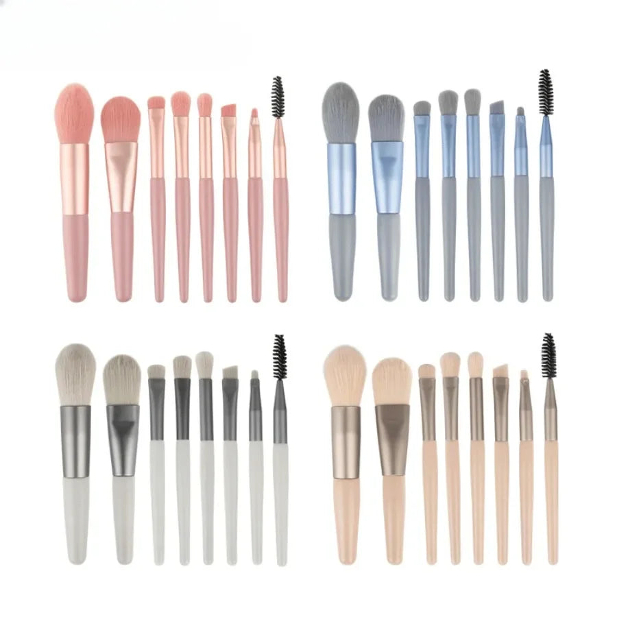 8Pcs Professional Makeup Brushes Set Cosmetic Powder Eye Shadow Foundation Blush Blending Concealer Beauty Make Up Tool Brushes