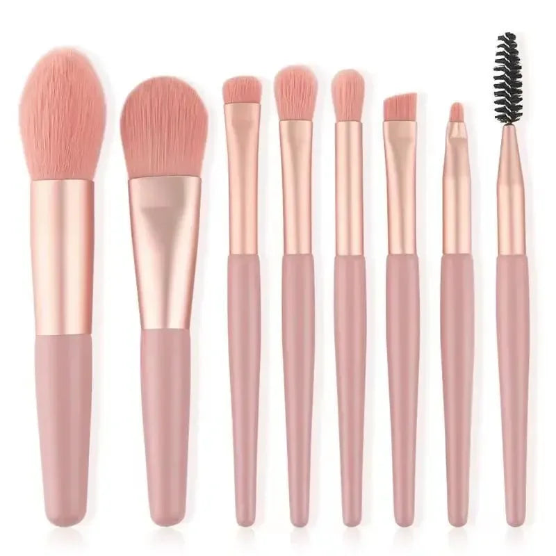 8Pcs Professional Makeup Brushes Set Mini Cosmetic Powder Eye Shadow Foundation Blush Blending Concealer Beauty Make Up Tools