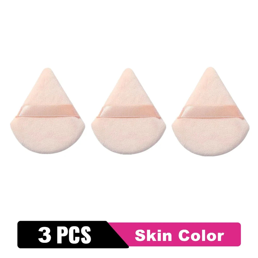 2/6Pcs Triangle Powder Puff Face Makeup Sponge Soft Velvet Cosmetic Puff Blender Beauty Foundation Sponge Make Up Accessories