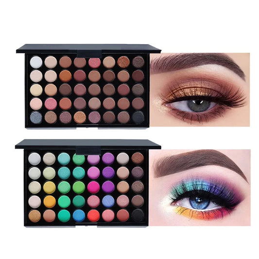 40 Colors Eyeshadow Palette Matte Glitter Pearlescent Powder Shimmer Shine Nude Eye Pigments Make Up Palette Set Cosmetics