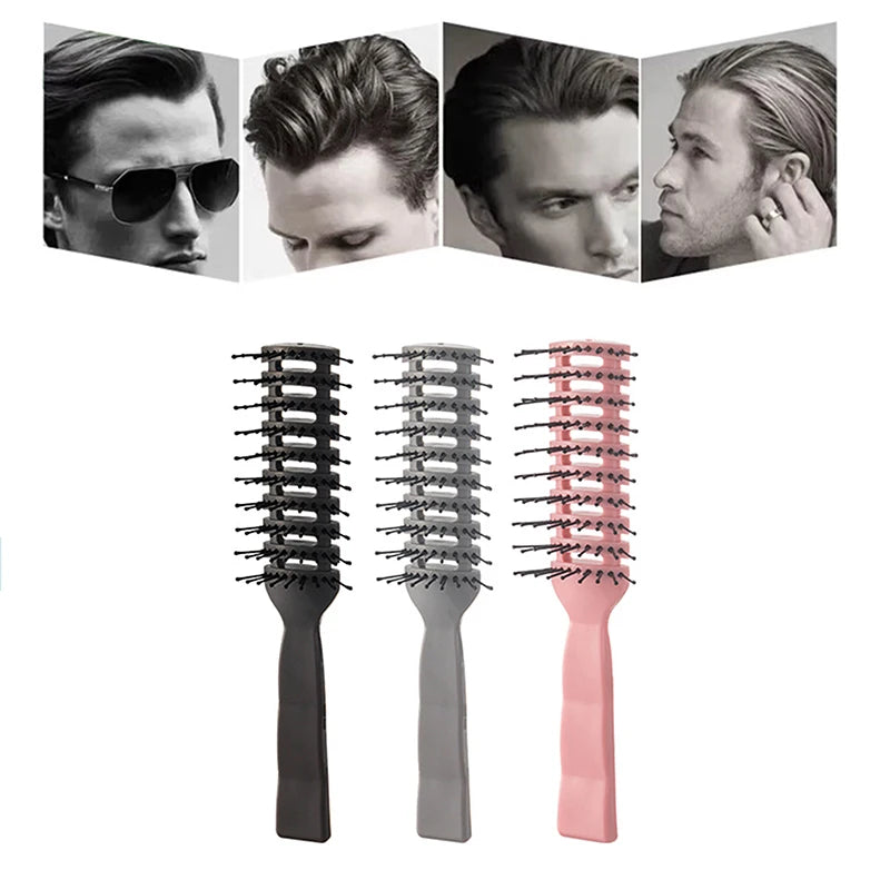 Hollow Hair Scalp Massage Comb Hair Brush Anti-static Wet Dry Curly Detangler Hairbrush Nylon Salon Hair Styling Tools