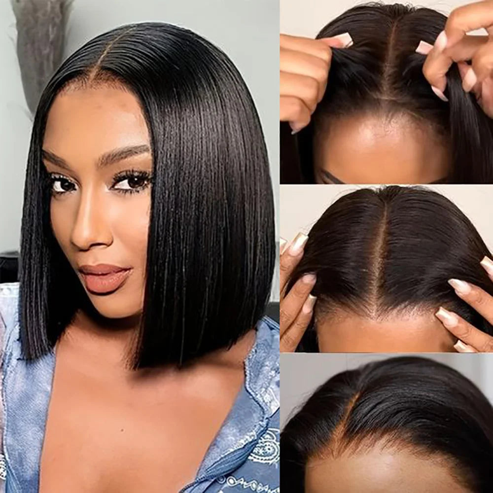 Bob Wig Human Hair 13x4 Frontal Lace Wigs for black Women HD Bob Lace Front Wigs Human Hair Glueless Wigs Pre Plucked Wig